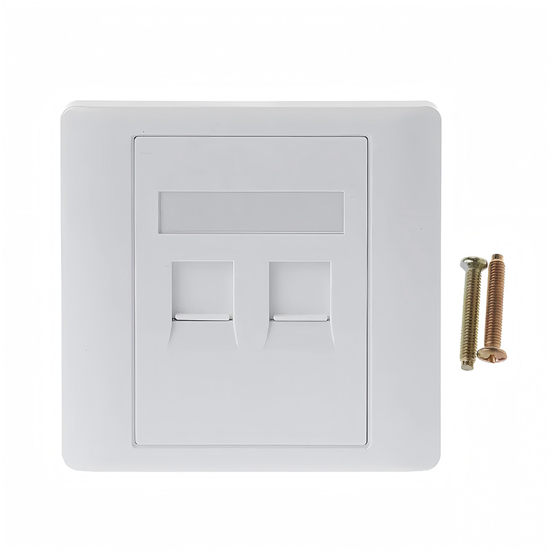 Wall Socket Plate 1&2 ports for Keystone Modules, Frame 86x86mm