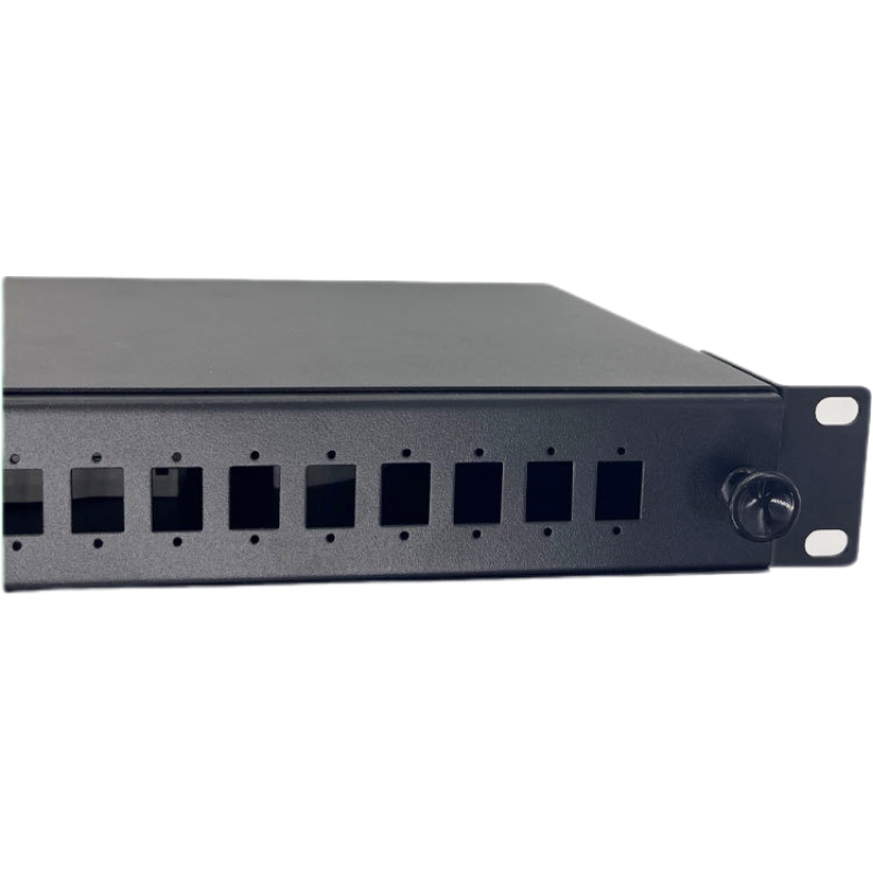 Fiber Optic LC/SC/ST/FC High-density Pull-out Distribution Patch Panel, 12-core/ 24-core/ 48-core/ 96-core, Black, MCFOPP-2