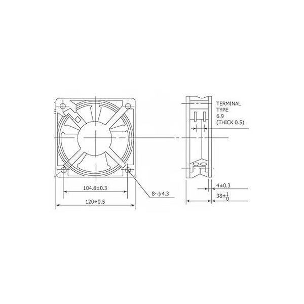 Cooling Fan (Top cover) British Type