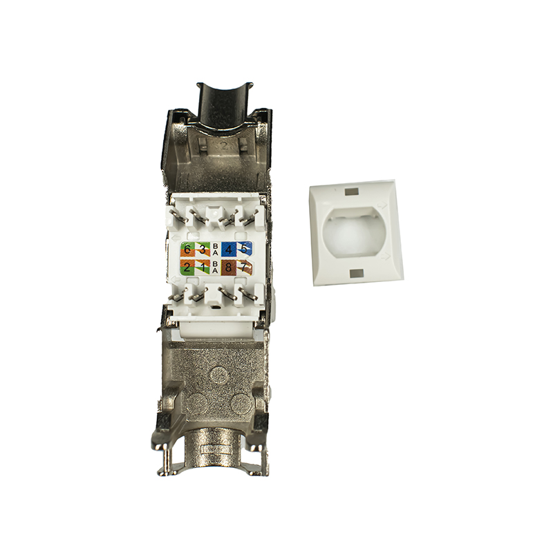 Slim CAT6A Keystone Jack, Shielded, Tool Free