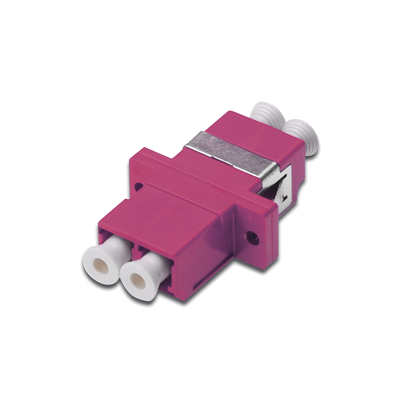 Fiber Optic Adapter LC/UPC Duplex Coupler Singlemode OM4 Violet