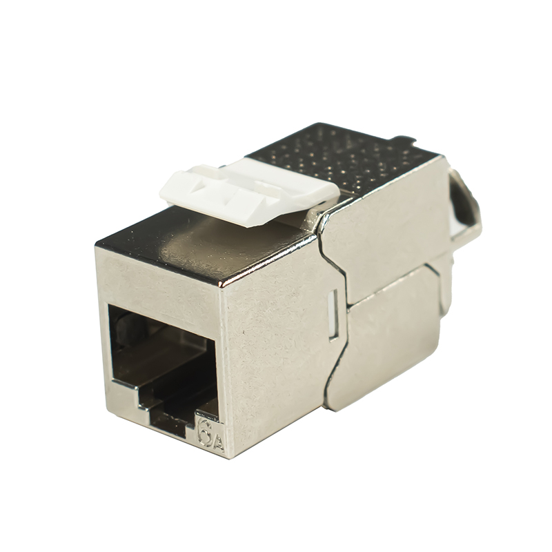 Slim CAT6A Keystone Jack, Shielded, Tool Free