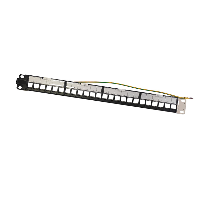 Modular Patch Panel, 24-port, 1U, With Labeling Area
