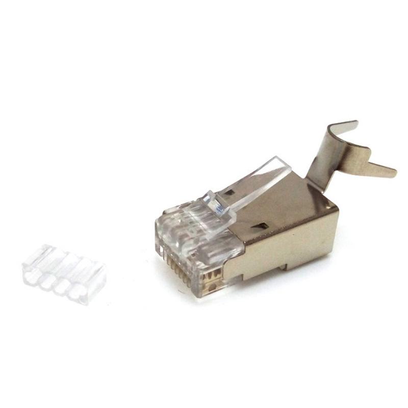CAT6A/CAT7 Modular Plug, RJ45, 8P8C, Shielded, Round cable type,With guide plate